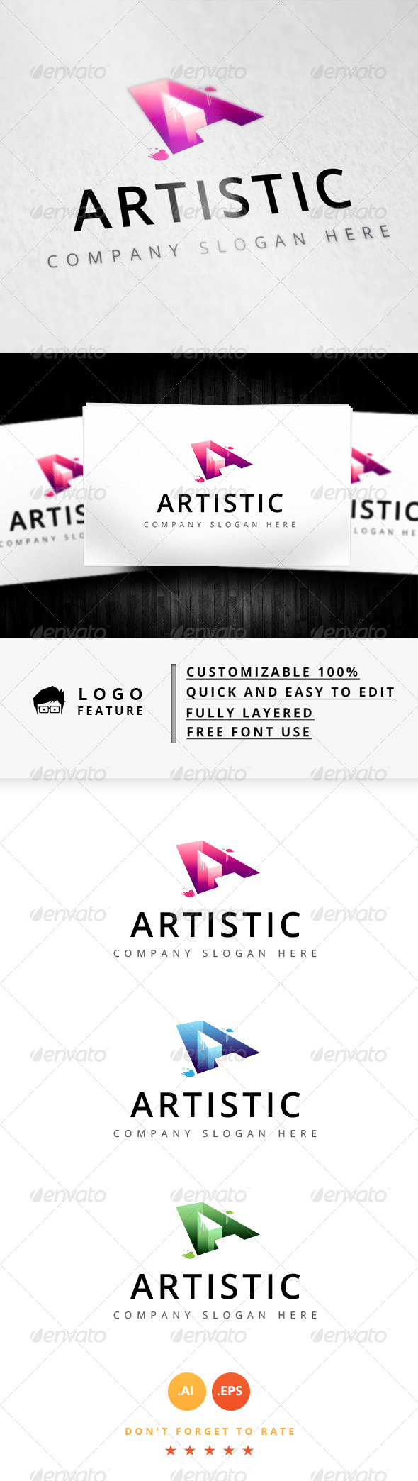GraphicRiver Artistic Logo 8345335 GraphicRiver Artistic Logo 8345335