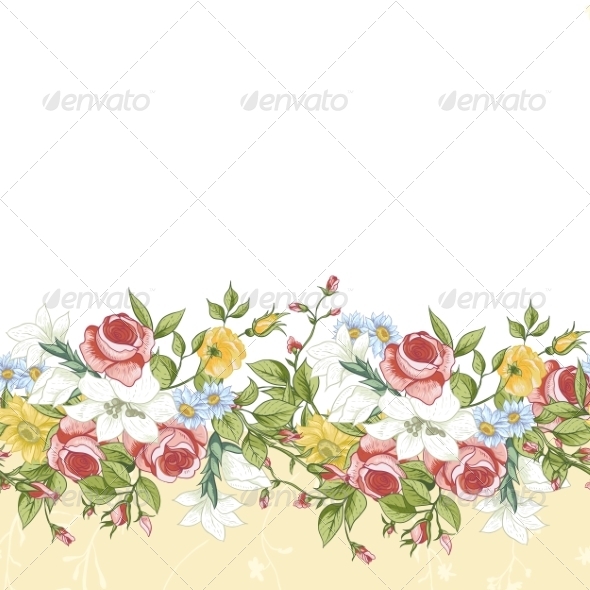 GraphicRiver Seamless Floral Border 8349247 GraphicRiver Seamless Floral Border 8349247