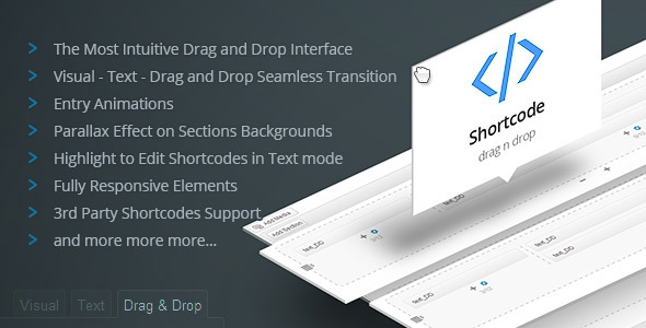 Drag and Drop Shortcodes - WP Visual Page Builder - CodeCanyon Item for Sale