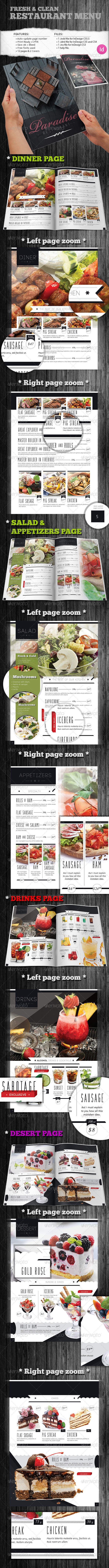 GraphicRiver Fresh & Clean Restaurant Menu 8349763 GraphicRiver Fresh & Clean Restaurant Menu 8349763