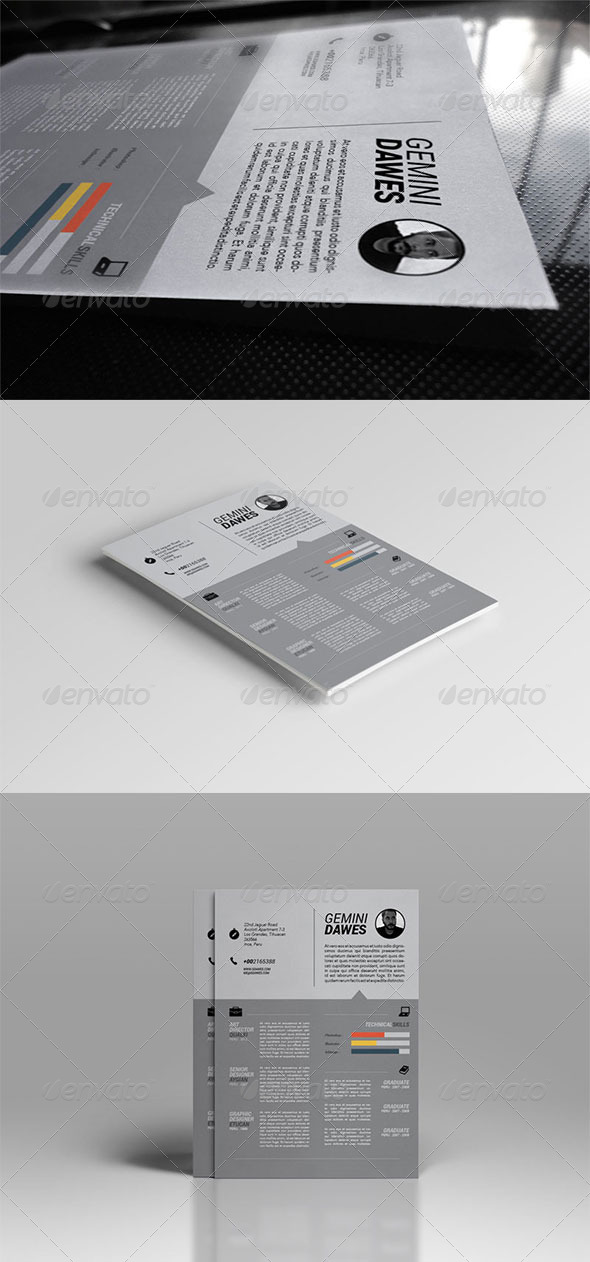 GraphicRiver Ultra Clean Resume Template 8350007 GraphicRiver Ultra Clean Resume Template 8350007