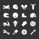 Set Icons of Motorcycle