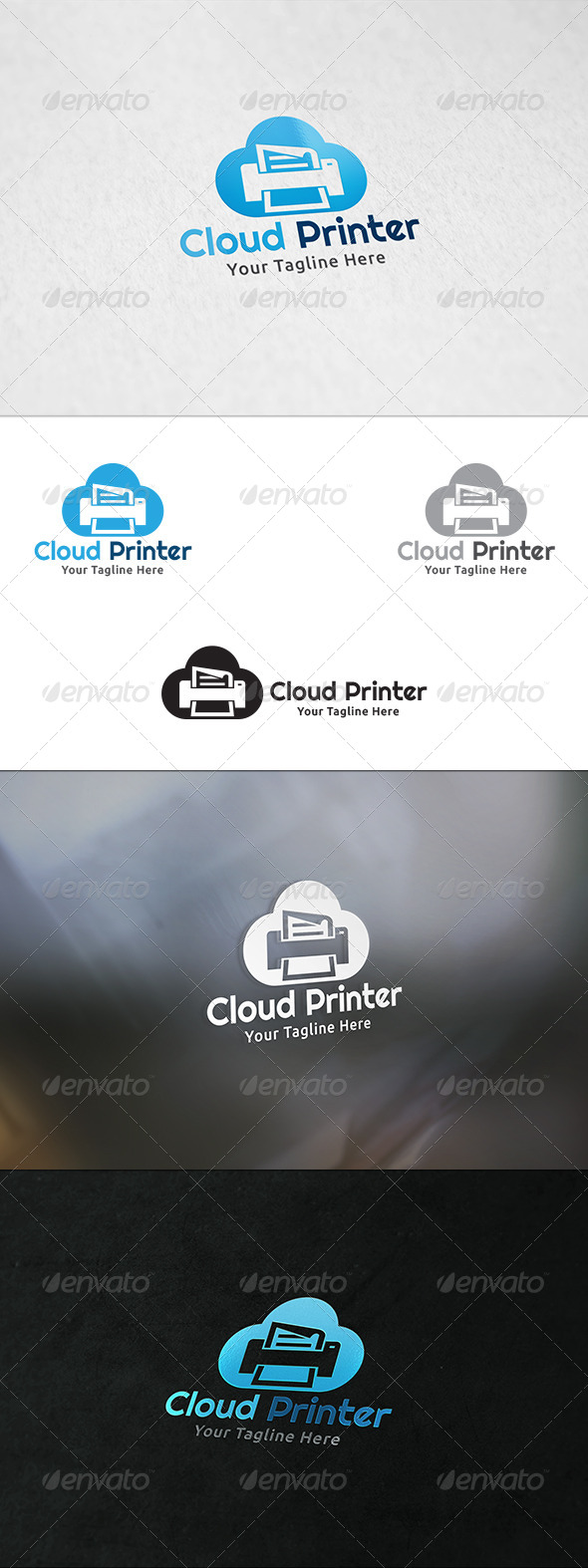GraphicRiver Cloud Printer Logo Template 8351229 GraphicRiver Cloud Printer Logo Template 8351229