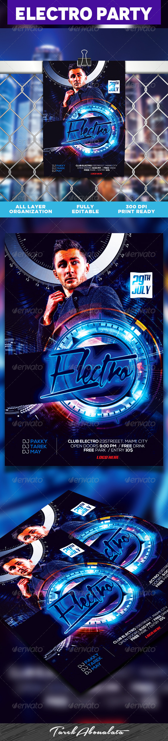 GraphicRiver Electro Party Flyer Template 8351242 GraphicRiver Electro Party Flyer Template 8351242