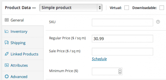 WooCommerce Measurement price calculator general product pricing