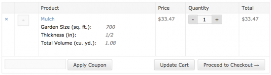 Pricing Calculator Product in Cart