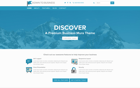 Down to Business - Mura CMS Theme