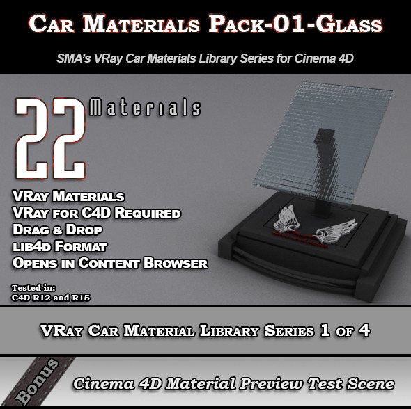 3DOcean 22 VRay Car Materials Pack-01-Glass for Cinema 4D 8354118 3DOcean 22 VRay Car Materials Pack-01-Glass for Cinema 4D 8354118