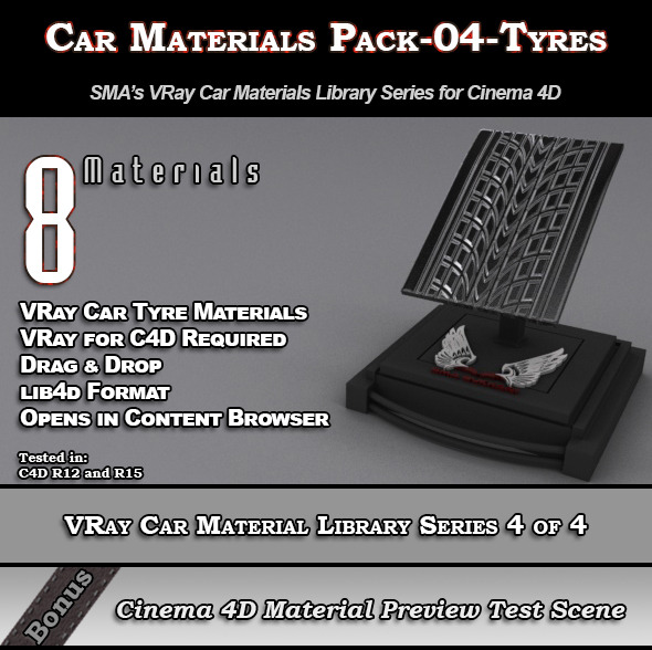 3DOcean 8 VRay Car Materials Pack-04-Tyres for Cinema 4D 8354126 3DOcean 8 VRay Car Materials Pack-04-Tyres for Cinema 4D 8354126