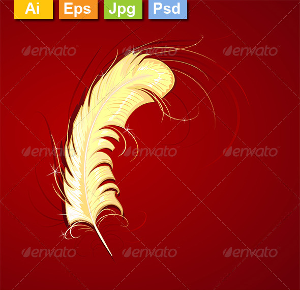 GraphicRiver Gold Feather 8354173 GraphicRiver Gold Feather 8354173