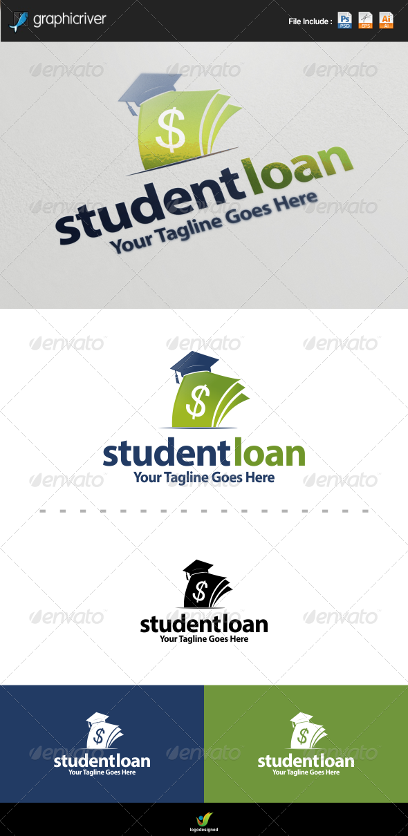 GraphicRiver Student Loans Logo 8338501 GraphicRiver Student Loans Logo 8338501