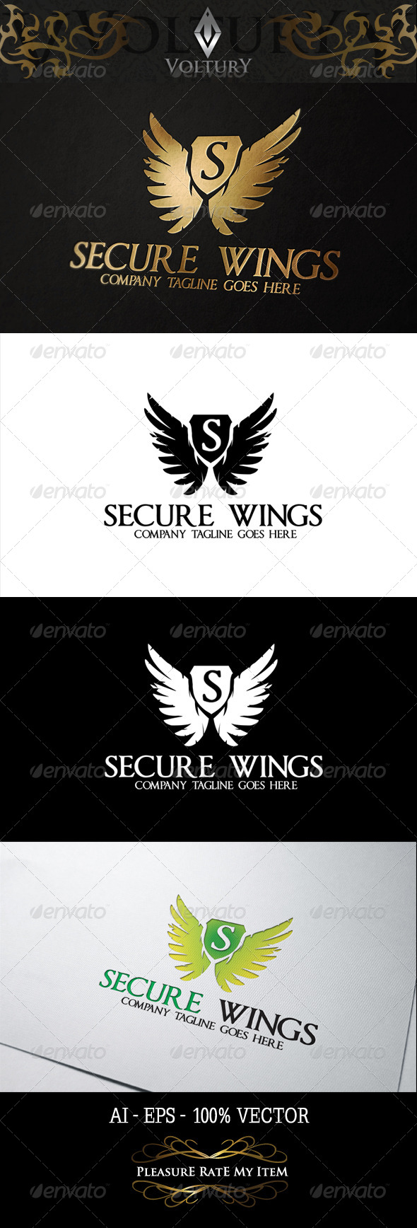 GraphicRiver Secure Wings Logo 8354211 GraphicRiver Secure Wings Logo 8354211