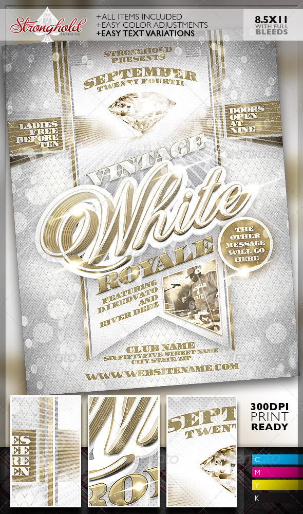 GraphicRiver Vintage White Royale Party Flyer Template 8354306 GraphicRiver Vintage White Royale Party Flyer Template 8354306