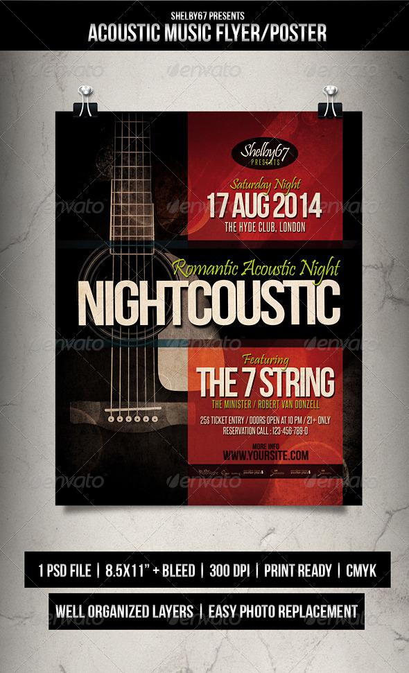 GraphicRiver Acoustic Music Flyer Poster 8354336 GraphicRiver Acoustic Music Flyer Poster 8354336