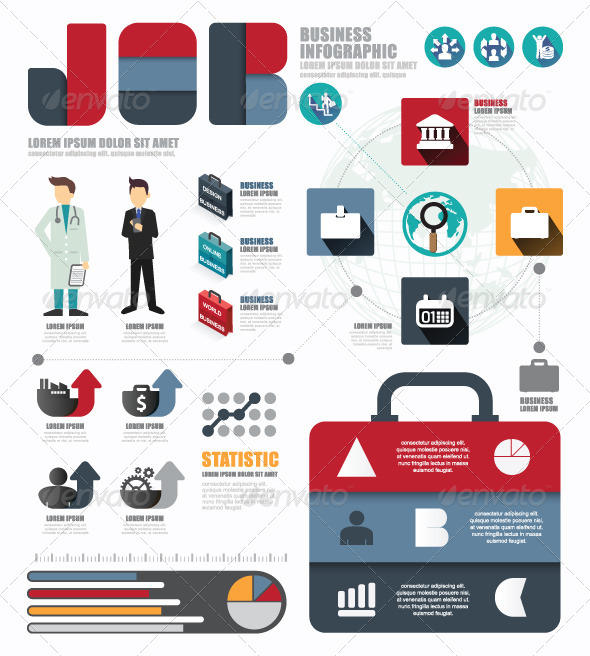 GraphicRiver Infographic Business World Job Template 8357670 GraphicRiver Infographic Business World Job Template 8357670