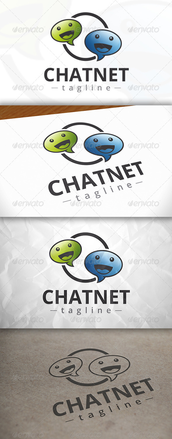 GraphicRiver Happy Chat Logo 8361404 GraphicRiver Happy Chat Logo 8361404