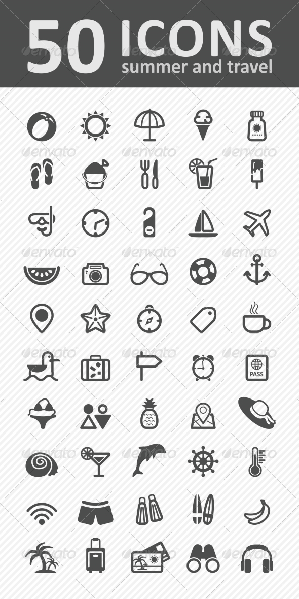 GraphicRiver Vector Summer Icon Set 8364448 GraphicRiver Vector Summer Icon Set 8364448