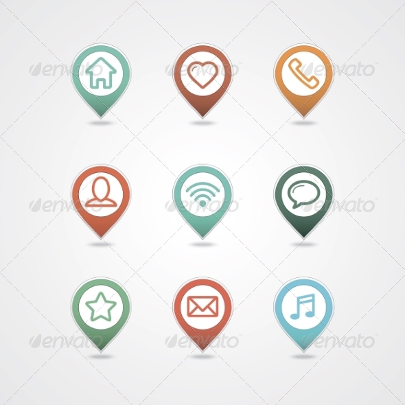 GraphicRiver Mapping Pins Icon 8364778 GraphicRiver Mapping Pins Icon 8364778