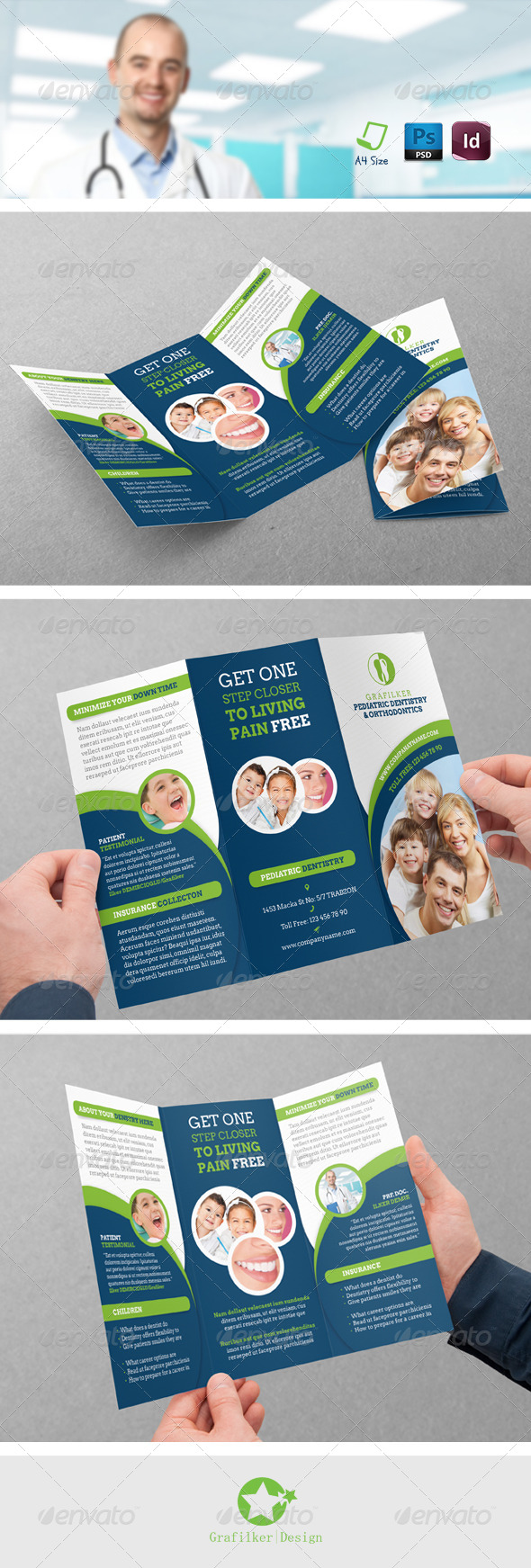 GraphicRiver Dentist Tri-Fold Templates 8364795 GraphicRiver Dentist Tri-Fold Templates 8364795