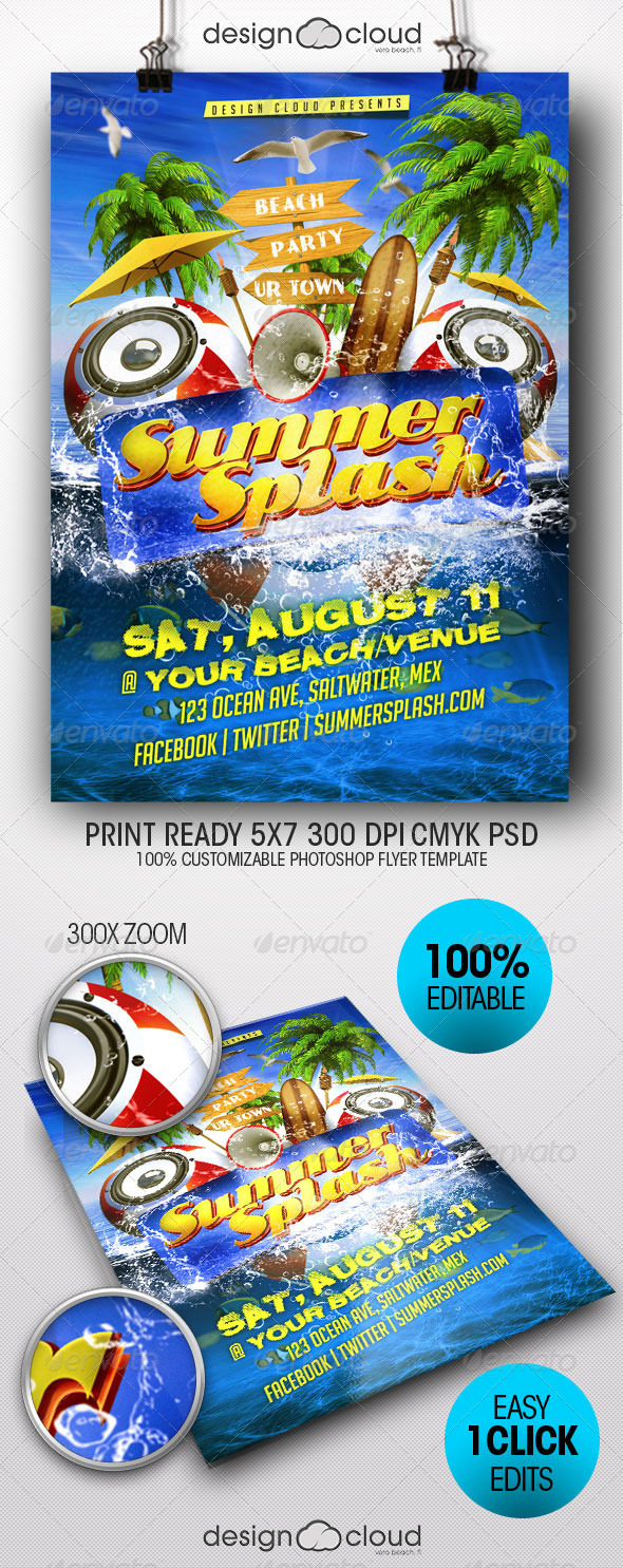 GraphicRiver Summer Splash Beach Party Flyer Template 8364918 GraphicRiver Summer Splash Beach Party Flyer Template 8364918