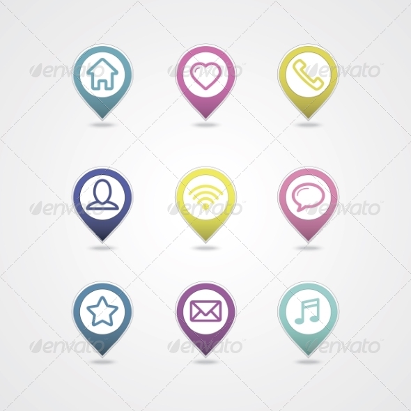 GraphicRiver Mapping Pins Icon 8365162 GraphicRiver Mapping Pins Icon 8365162