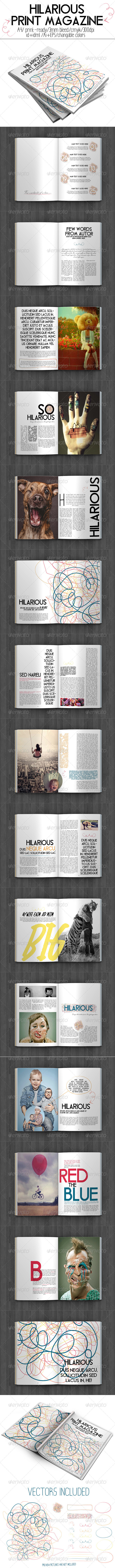GraphicRiver Hilarious Print Magazine 8365168 GraphicRiver Hilarious Print Magazine 8365168
