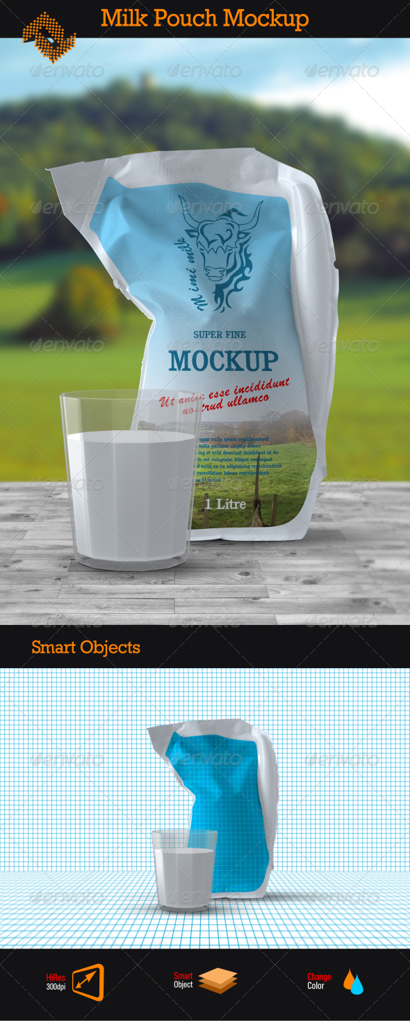 GraphicRiver Milk Pouch Mockup 8365396 GraphicRiver Milk Pouch Mockup 8365396