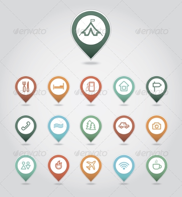 GraphicRiver Mapping Pins Icons Travel 8366176 GraphicRiver Mapping Pins Icons Travel 8366176