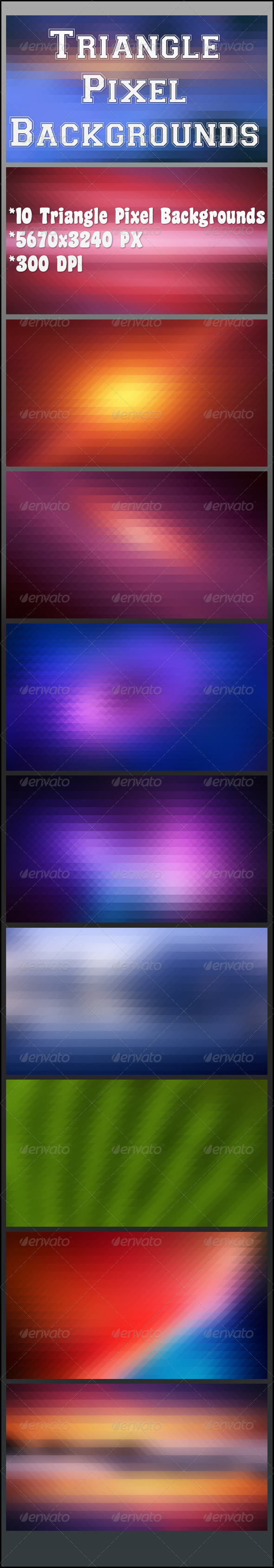 GraphicRiver Triangle Pixel Backgrounds 8351605 GraphicRiver Triangle Pixel Backgrounds 8351605