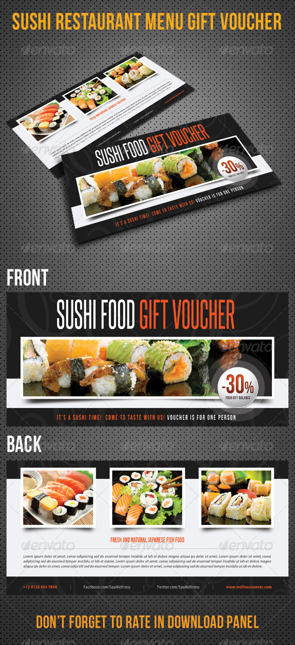 GraphicRiver Sushi Restaurant Menu Gift Voucher V20 8367950 GraphicRiver Sushi Restaurant Menu Gift Voucher V20 8367950