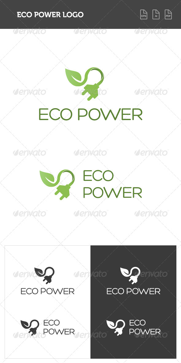 GraphicRiver Eco Power Logo 8368536 GraphicRiver Eco Power Logo 8368536