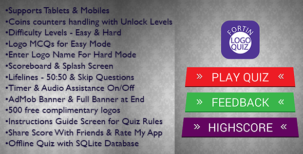CodeCanyon Fortin Logo Quiz Application 8295866 CodeCanyon Fortin Logo Quiz Application 8295866