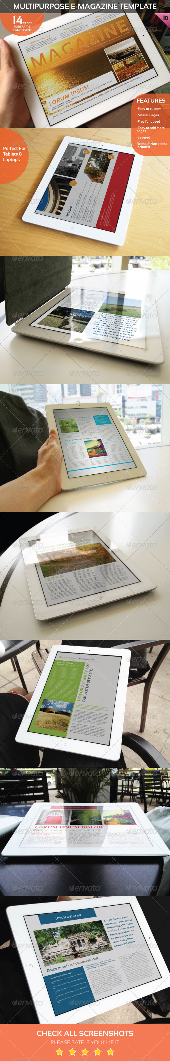 GraphicRiver Multipurpose E-Magazine Template 8358301 GraphicRiver Multipurpose E-Magazine Template 8358301
