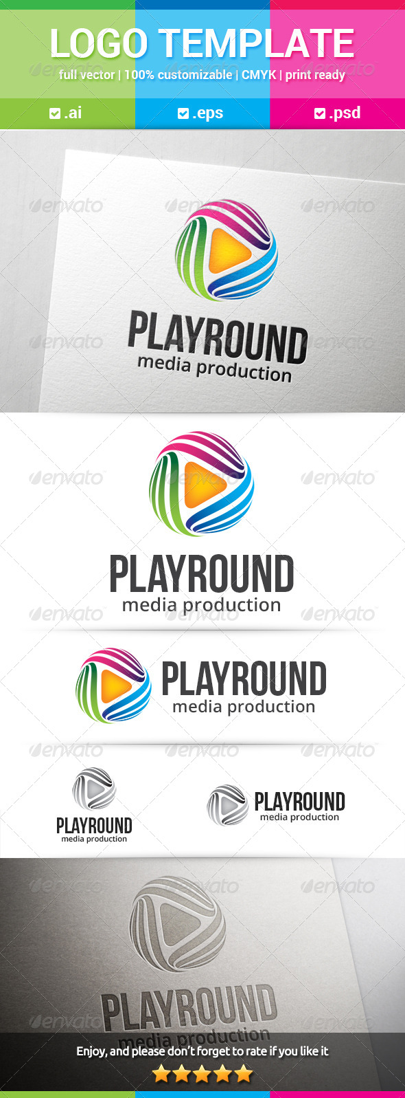 GraphicRiver Play Round Logo 8369940 GraphicRiver Play Round Logo 8369940
