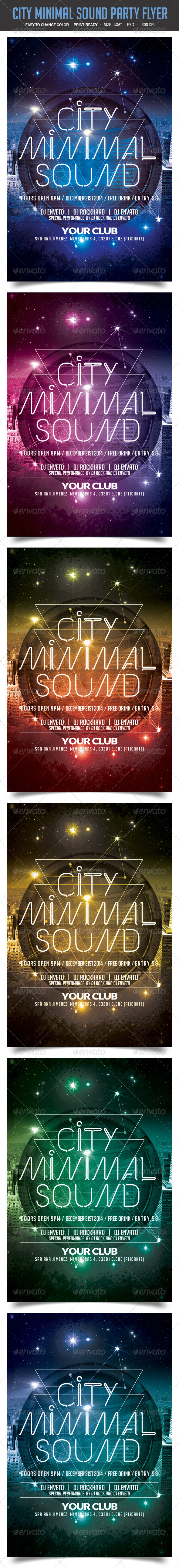 GraphicRiver City Minimal Sound Party Flyer 8371599 GraphicRiver City Minimal Sound Party Flyer 8371599