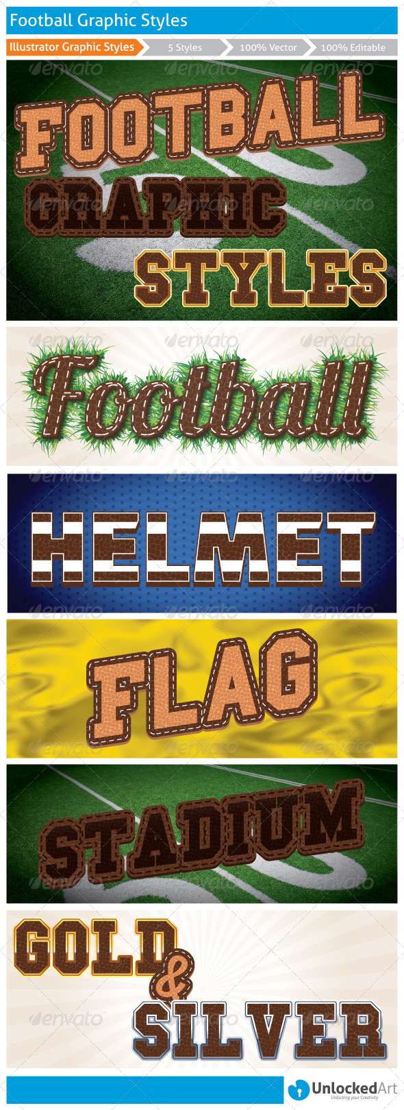 GraphicRiver Football Graphic Styles 8371722 GraphicRiver Football Graphic Styles 8371722