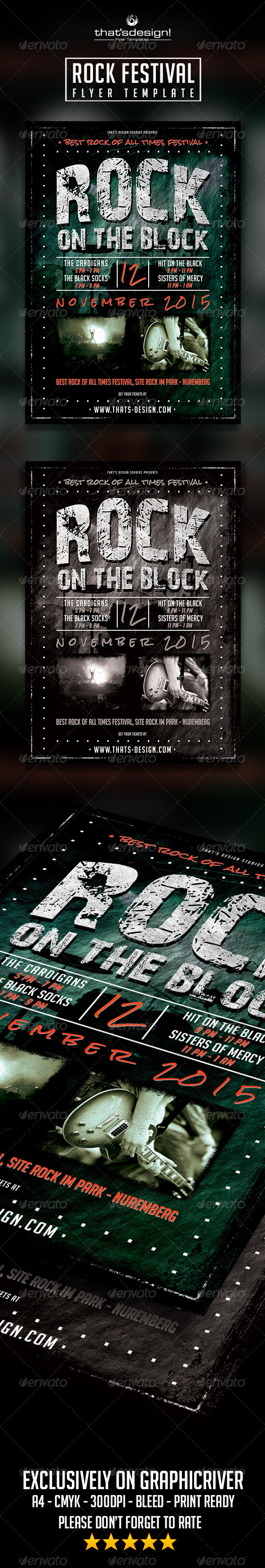 GraphicRiver Rock Festival Flyer Template 8372494 GraphicRiver Rock Festival Flyer Template 8372494