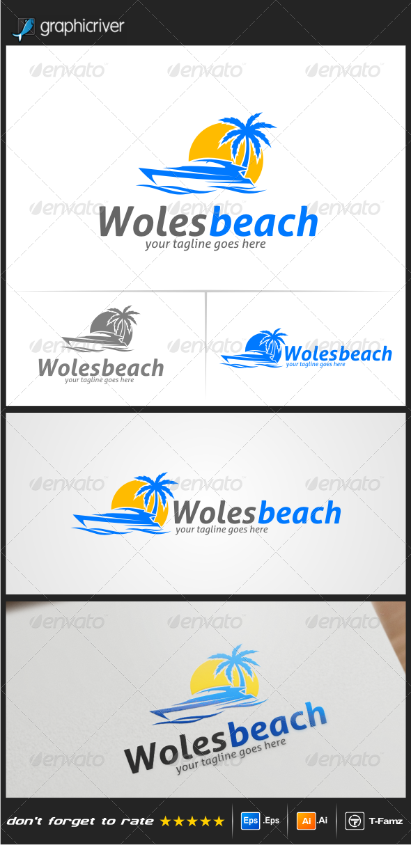 GraphicRiver Woles Beach Logo Templates 8372974 GraphicRiver Woles Beach Logo Templates 8372974