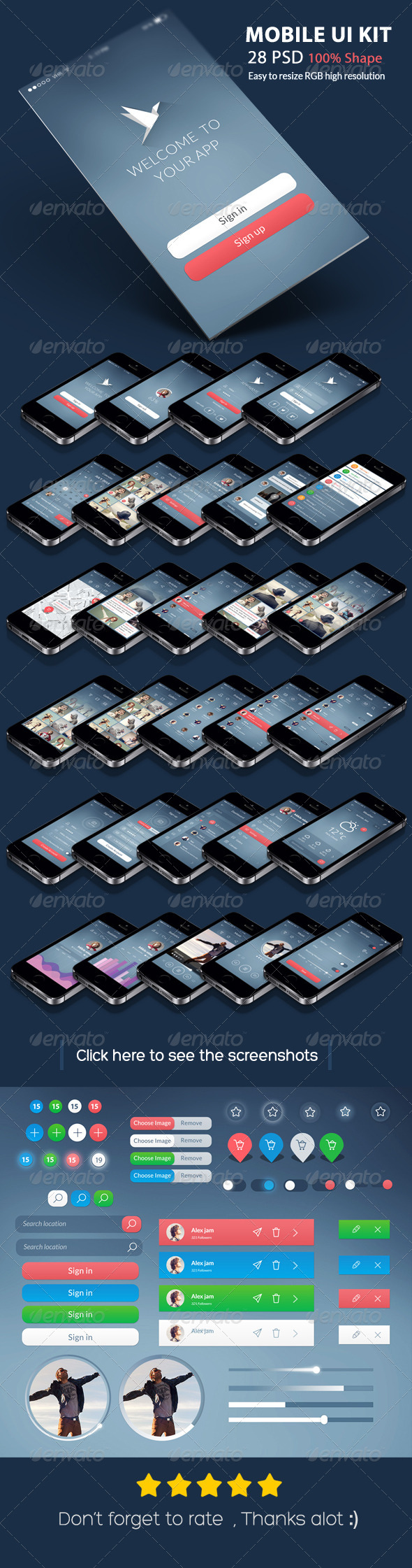 GraphicRiver Mobile UI Kit 8373033 GraphicRiver Mobile UI Kit 8373033