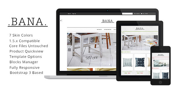 Bana - Responsive Zen Cart Template