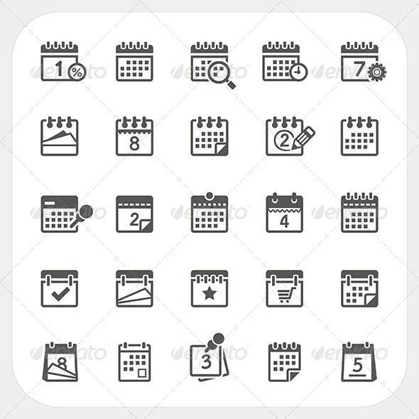 Calendar Icons Set