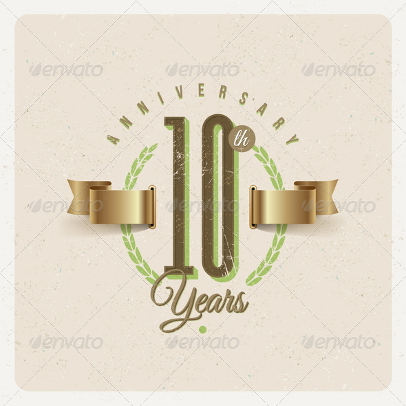 GraphicRiver Vintage Anniversary Type Emblem 8373741 GraphicRiver Vintage Anniversary Type Emblem 8373741