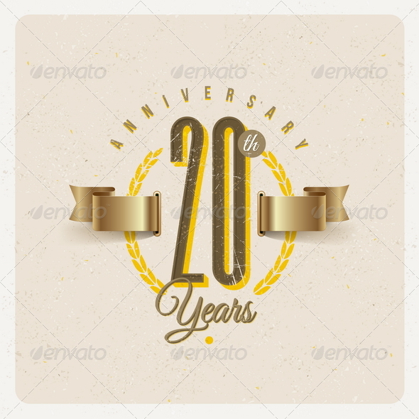 GraphicRiver Vintage Anniversary Type Emblem 8373775 GraphicRiver Vintage Anniversary Type Emblem 8373775