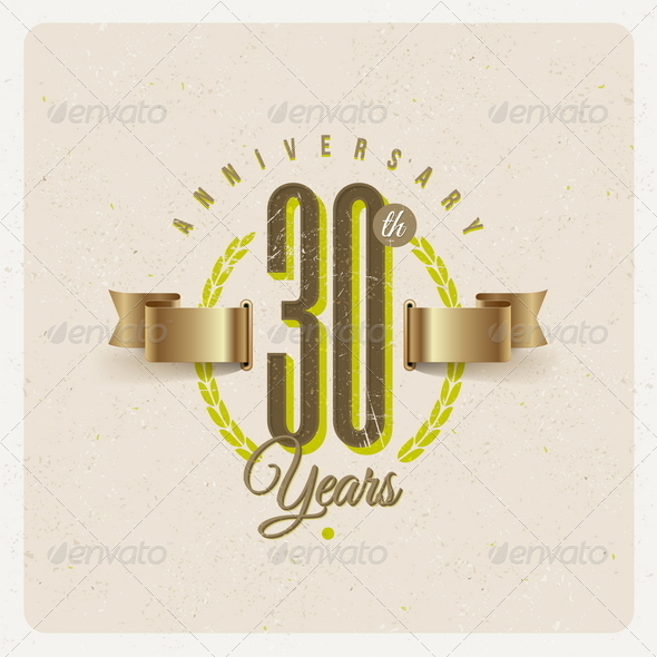 GraphicRiver Vintage Anniversary Type Emblem 8373787 GraphicRiver Vintage Anniversary Type Emblem 8373787