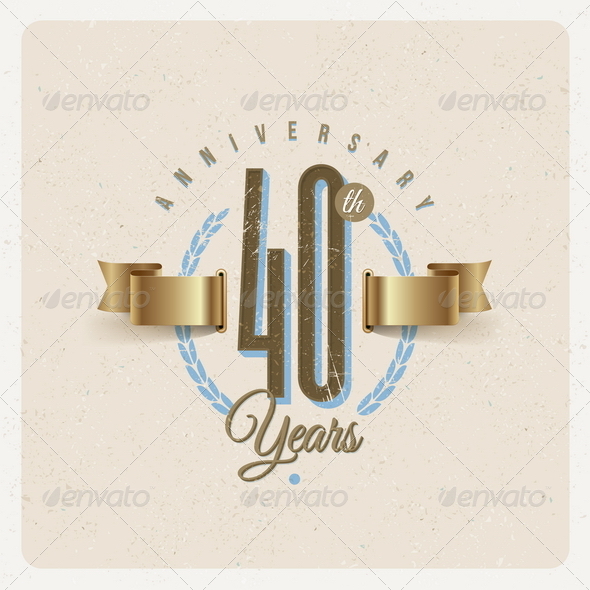 GraphicRiver Vintage Anniversary Type Emblem 8373794 GraphicRiver Vintage Anniversary Type Emblem 8373794