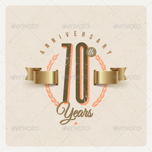 GraphicRiver Vintage Anniversary Type Emblem 8373843 GraphicRiver Vintage Anniversary Type Emblem 8373843