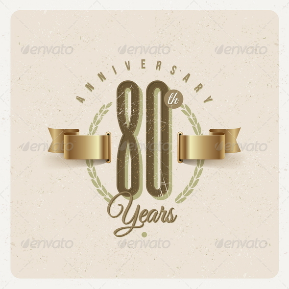 GraphicRiver Vintage Anniversary Type Emblem 8373867 GraphicRiver Vintage Anniversary Type Emblem 8373867