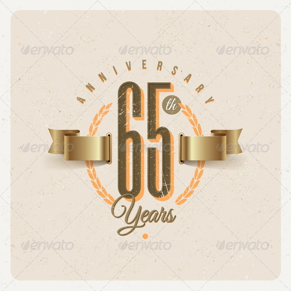 GraphicRiver Vintage Anniversary Type Emblem 8373945 GraphicRiver Vintage Anniversary Type Emblem 8373945