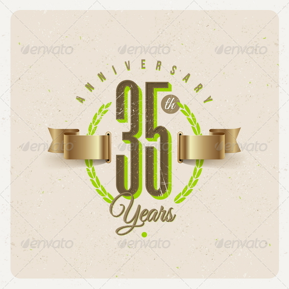 GraphicRiver Vintage Anniversary Type Emblem 8373958 GraphicRiver Vintage Anniversary Type Emblem 8373958