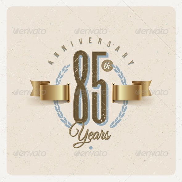 GraphicRiver Vintage Anniversary Type Emblem 8373967 GraphicRiver Vintage Anniversary Type Emblem 8373967